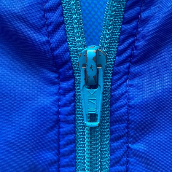 RARE Vintage 90's Nike Windbreaker Jacket Full Zip Blue Colorblock‎ Mens Small - Picture 11 of 12
